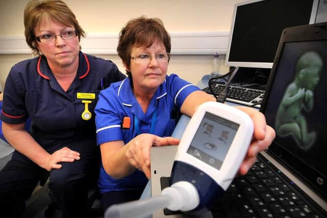 Matron Freya Oliver and midwife Debby Chute.