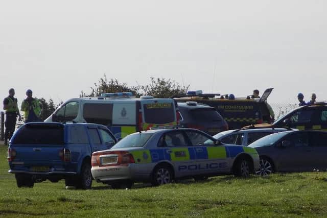 Police and coastguard were in attendance following the sad death of Stephanie