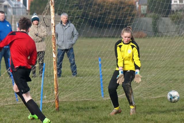 Phoenix scoring during their 4-0 under-16s league win at Eastfield