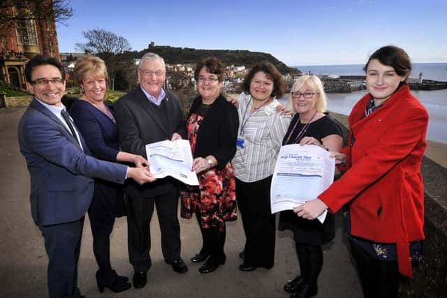 The Big Borough Thank you award team.Ed Asquith,Irene Webster,Mayor Tom Fox with Mayoress Ros Fox,Helen Percival ,Poppy Kennedy. pic Richard ponter 161211
