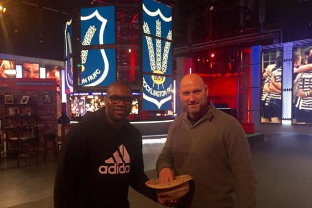 Former England rugby internationals Ugo Monye and Lawrence Dallaglio made the draw for the 2016 Pock Sevens on the set of BT Sports Rugby Tonight