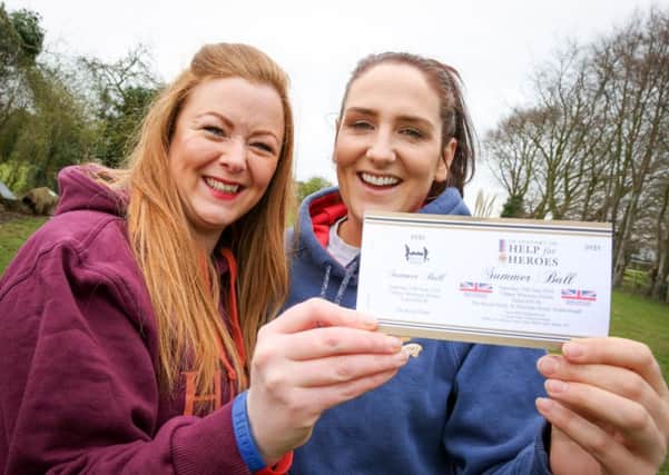 Gemma Cook and Rebecca Robinson are organising a summer ball on Armed forces Day in aid of Help for Heroes after Rebecca's partner James Wilkinson was injured in a blast while serving in Afghanistan. 5th April 2016. 161501c Picture: Ceri Oakes