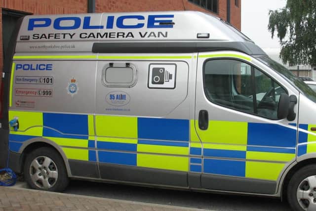 North Yorkshire Police road safety van and camera