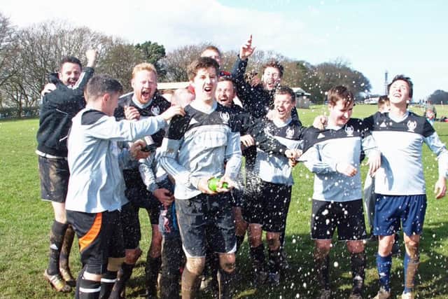 Newlands Reserves celebrate their second division title win