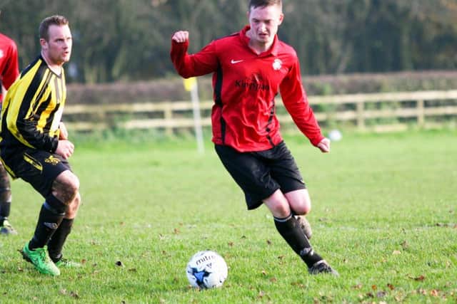 Liam Scott scored twice for Sherburn in their 7-0 win at home to Sleights Reserves