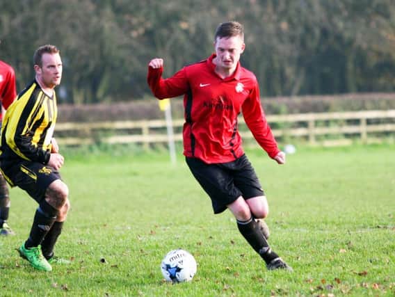 Liam Scott scored twice for Sherburn in their 7-0 win at home to Sleights Reserves