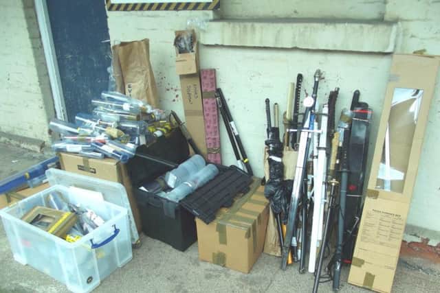 Haul of bladed weapons in North Yorkshire