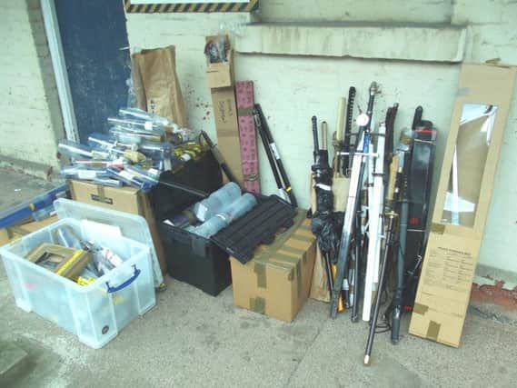 Haul of bladed weapons in North Yorkshire