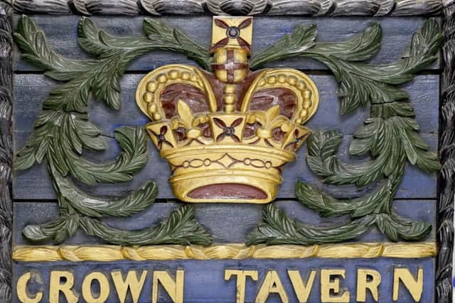 The Crown Tavern sign which has been in the Scarborough Collections since 1939.