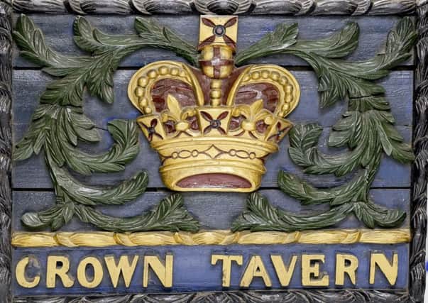 The Crown Tavern sign which has been in the Scarborough Collections since 1939.