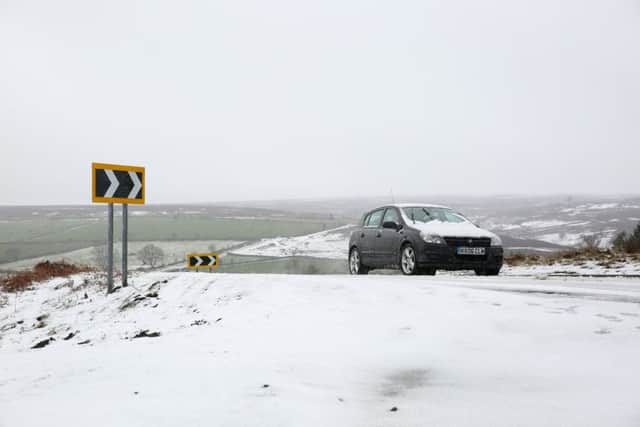 The moorland roads between Castleton and Rosedale in North Yorkshire are covered in snow this morning. Picture: Ross Parry Agency