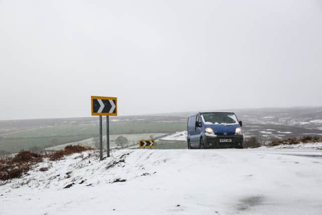 The moorland roads between Castleton and Rosedale in North Yorkshire are covered in snow this morning. Picture: Ross Parry Agency
