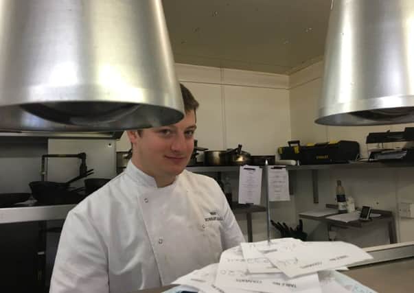 Matt Baxter, chef at Dunsley Hall