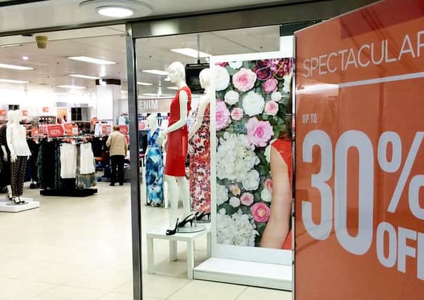 Prices are slashed at the BHS store in The Kingfisher Centre, Redditch, Worcestershire, as the fashion chain has been placed in administration, April 27 2016. British Home Stores which employs about 11,000 people, will continue trading while the administrators seek a buyer for the business.