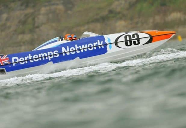 Powerboats are roaring in Scarborough today