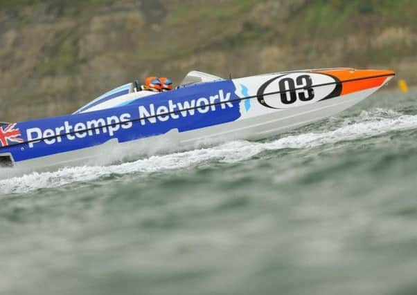 Powerboats are roaring in Scarborough today