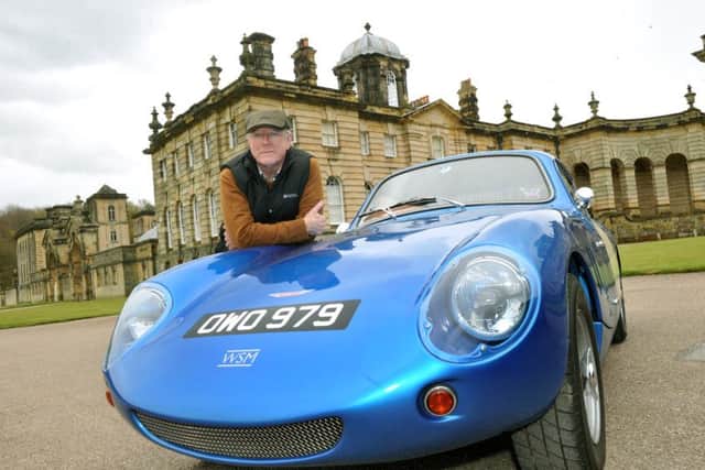 280416  Geoff Hill with his  1969 WSM bodied Austin Healey Sprite  outside Castle Howard where this years Yorkshire Post Motor Show  will be taking place on Fathers day. (GL1009/85k)