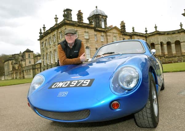 280416  Geoff Hill with his  1969 WSM bodied Austin Healey Sprite  outside Castle Howard where this years Yorkshire Post Motor Show  will be taking place on Fathers day. (GL1009/85k)