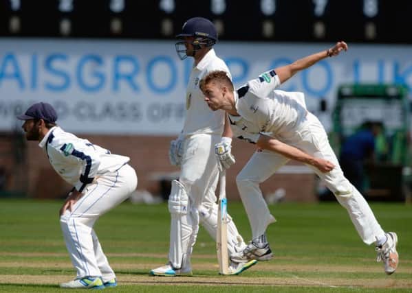 Young bowler Ben Coad impressed Yorkshire captain on his debut up at Durham this week. (Picture: Bruce Rollinson)