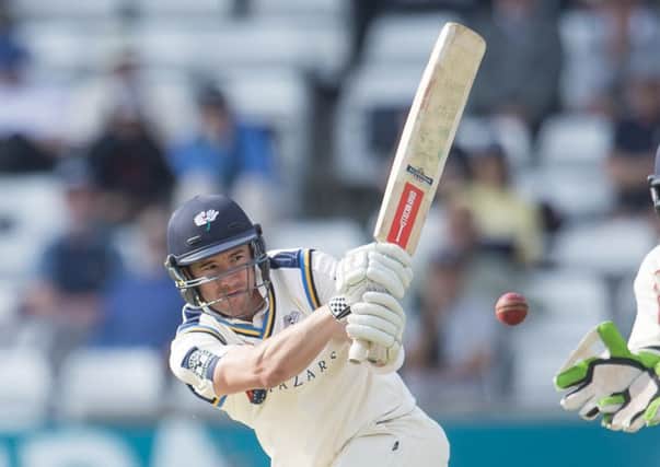 Andrew Hodd came in with Yorkshire 300-6 and helped them to a final score of 406 against Middlesex (Picture: Allan McKenzie/SWpix.com).
