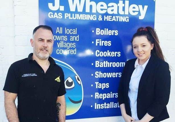 John Wheatley and daughter Charlotte at the new showroom.