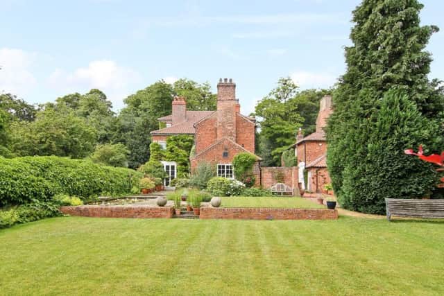 The spacious garden at the rear of Number 1 Yorkshire.