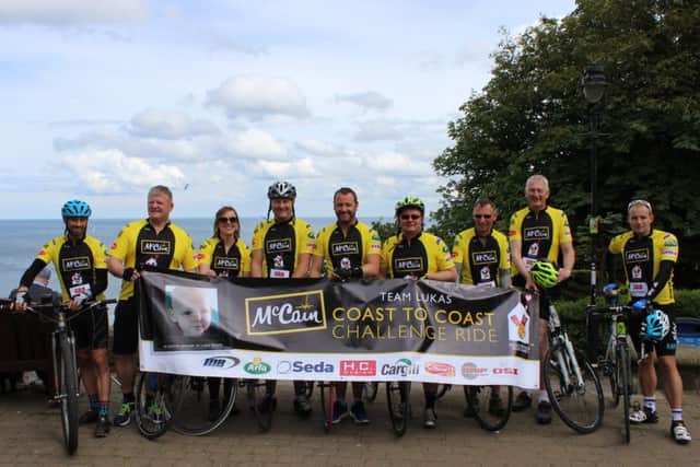 Members of Team Lukas. Nick Wilson, Richard Marcroft, Andra Stan, Stuart Herd, Andrew Proud, Jason Hopkinson, John Harrison, Dave Shackley and Ryan Ward