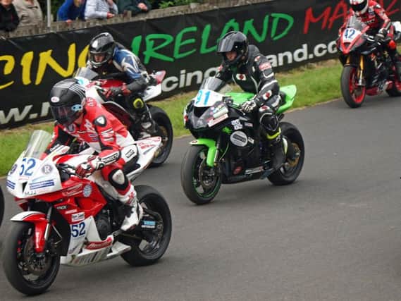 Action from last year's Barry Sheene Festival at Oliver's Mount