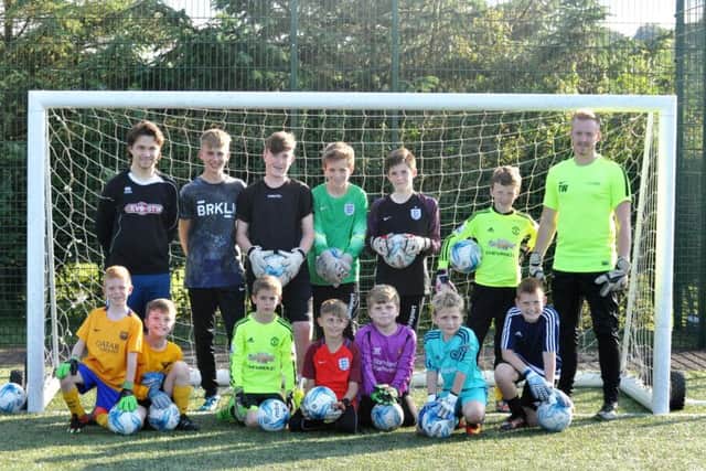 Youngsters at Mark Barber's goalkeeper coaching