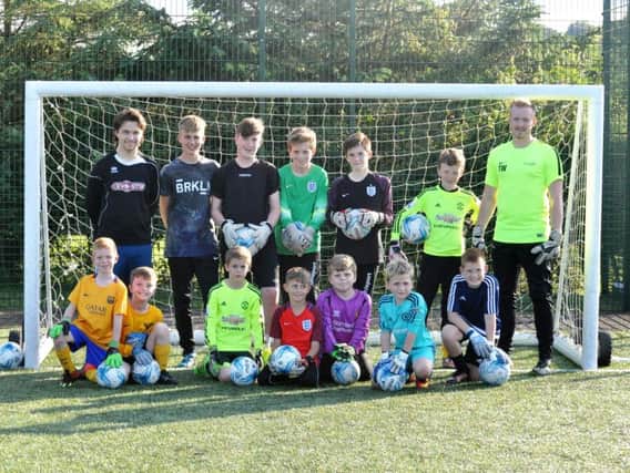 Youngsters at Mark Barber's goalkeeper coaching