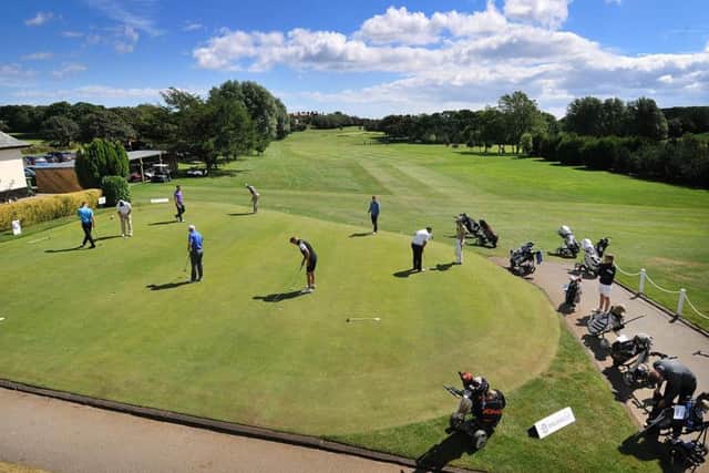 Action from the English Amateur Golf Championships at South Cliff