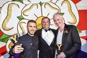 Gary Barlow, Sir Gary Verity & Tim Firth at the 2015 WRA at first direct arena, Leeds.
