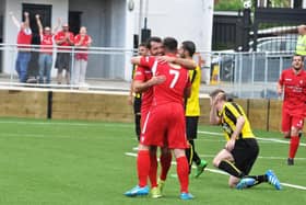 Adam Bolder celebrates his goal