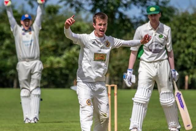 Ebberston's Frankie Beal appeals for a wicket in their crucial win at Mulgrave last weekend. Picture: Brian Murfield.