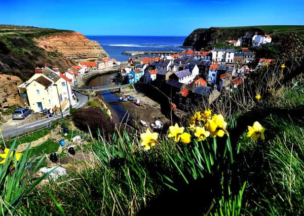 Date:21st April 2013.
Possible Picture Post......The sheltered fishing village of Staithes, bounded by high cliffs and two long breakwaters in the Scarborough Borough of North Yorkshire. Formerly one of the many fishing centres in England, now a tourists destination in North Yorks Moor National Park, with recent filming by the BBC CBeebies series Old Jack's Boat, starring Bernard Cribbins and his faithful dog, Salty.
Camera Details: Nikon D3's, Lens Nikon 12-24mm, Aperture F/4, Shutter Speed 1/800s, ISO 1EV under 200.