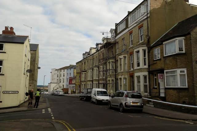 Police cordon is still in place. Picture by Richard Ponter