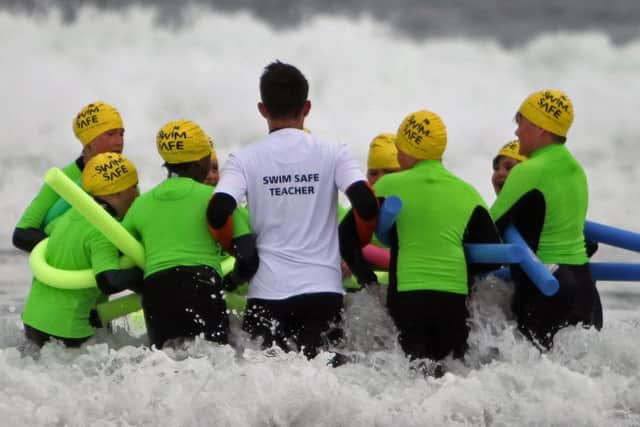 Children learn about sea safety.