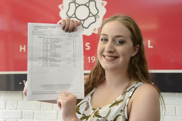 Headlands School Bridlington ''A'' Level results NBFP PA1633-5b Emily Yardley 18