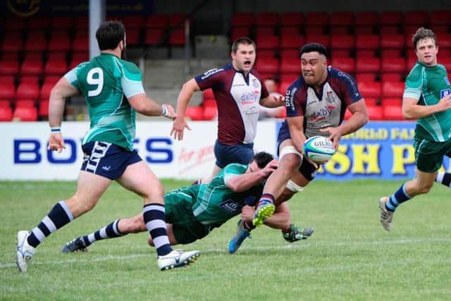 Isaac Faamau in action against Pock. Picture: Andy Standing.