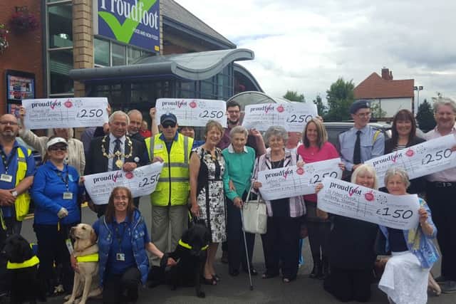 Representatives of Proudfoot made a series of donations to local groups to celebrate Yorkshire Day.