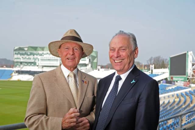 Geoff Boycott was voted in as the new president of Yorkshire Cricket Club in 2012 (above) pictured with chairman Colin Graves.