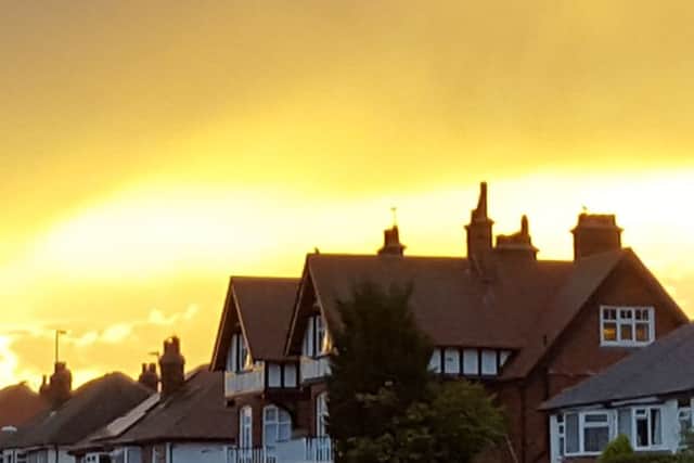 This stunning photograph of the sky above Filey was taken by Tracey Roberts