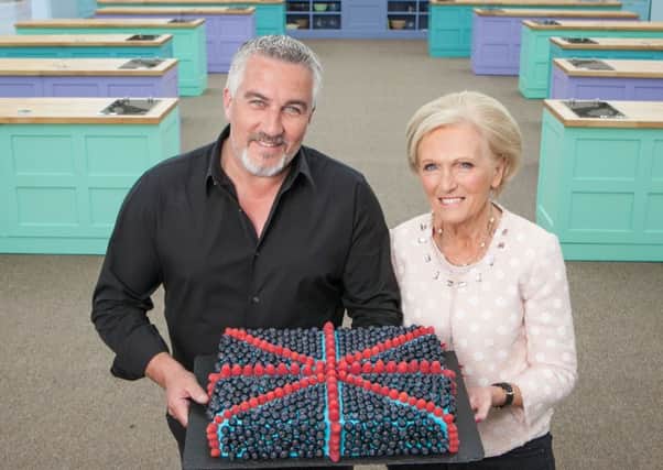 Paul Hollywood and Mary Berry from The Great British Bake Off.