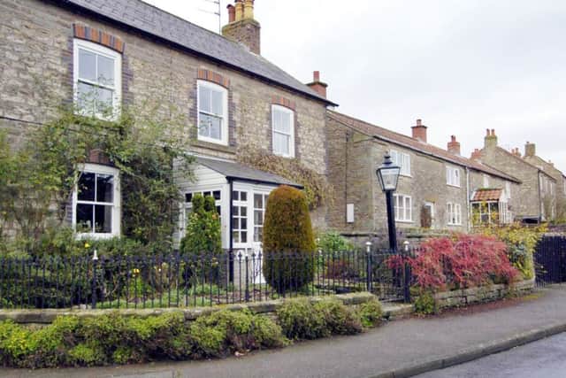 Stone-built houses in the village of Cropton.