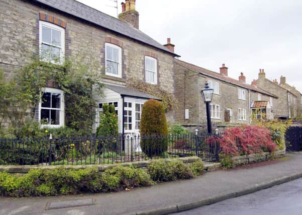 Stone-built houses in the village of Cropton.