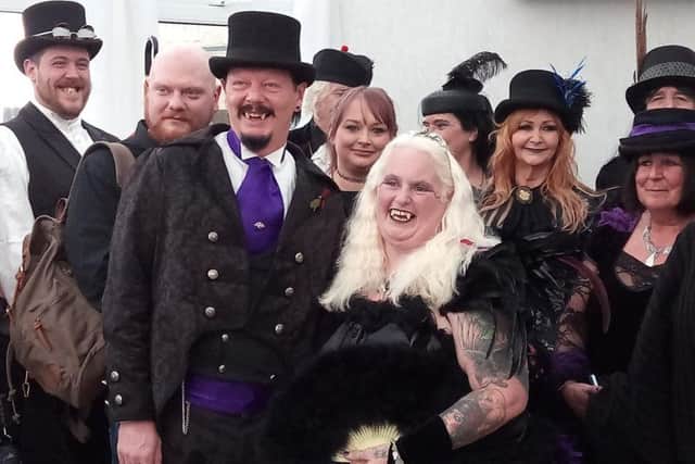 David and Jools Winter get married at Whitby Goth Weekend