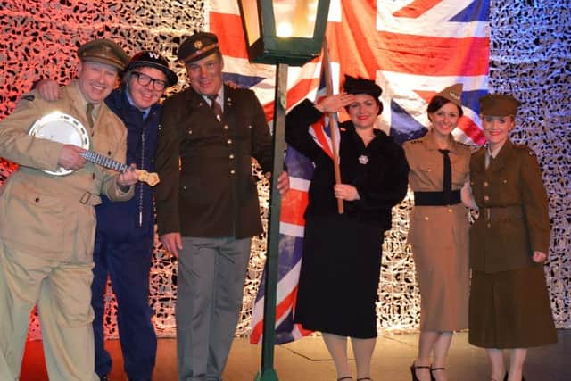 The cast of A Salute to the 1940s which is at the YMCA on Sunday