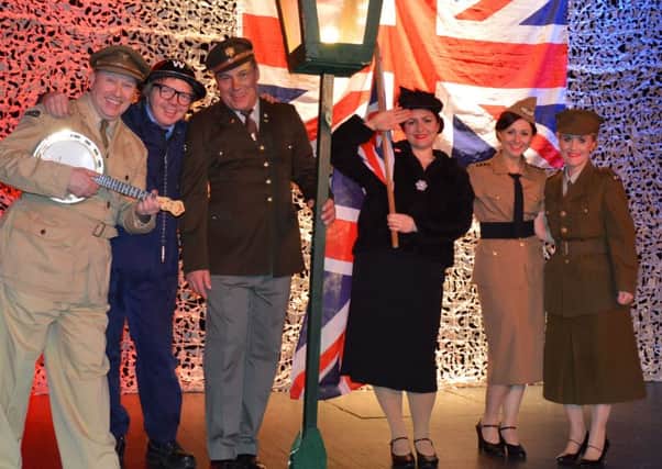 The cast of A Salute to the 1940s which is at the YMCA on Sunday