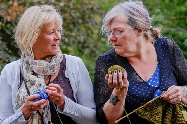 Julie Baxter  with volunteer Liz Wallis-Francis
