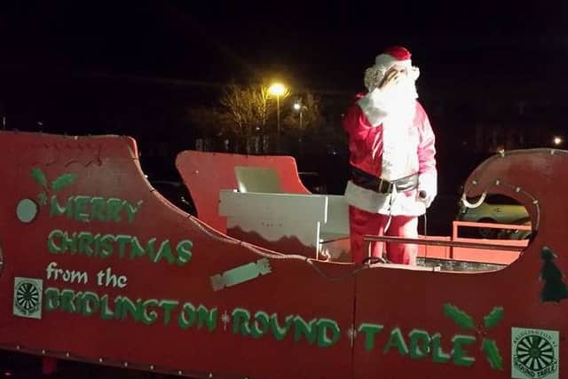 Santa on his sleigh around Bridlington last year